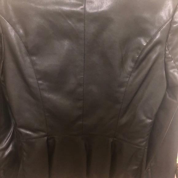 Zara Peplum Faux Leather Jacket - Picture 2 of 3